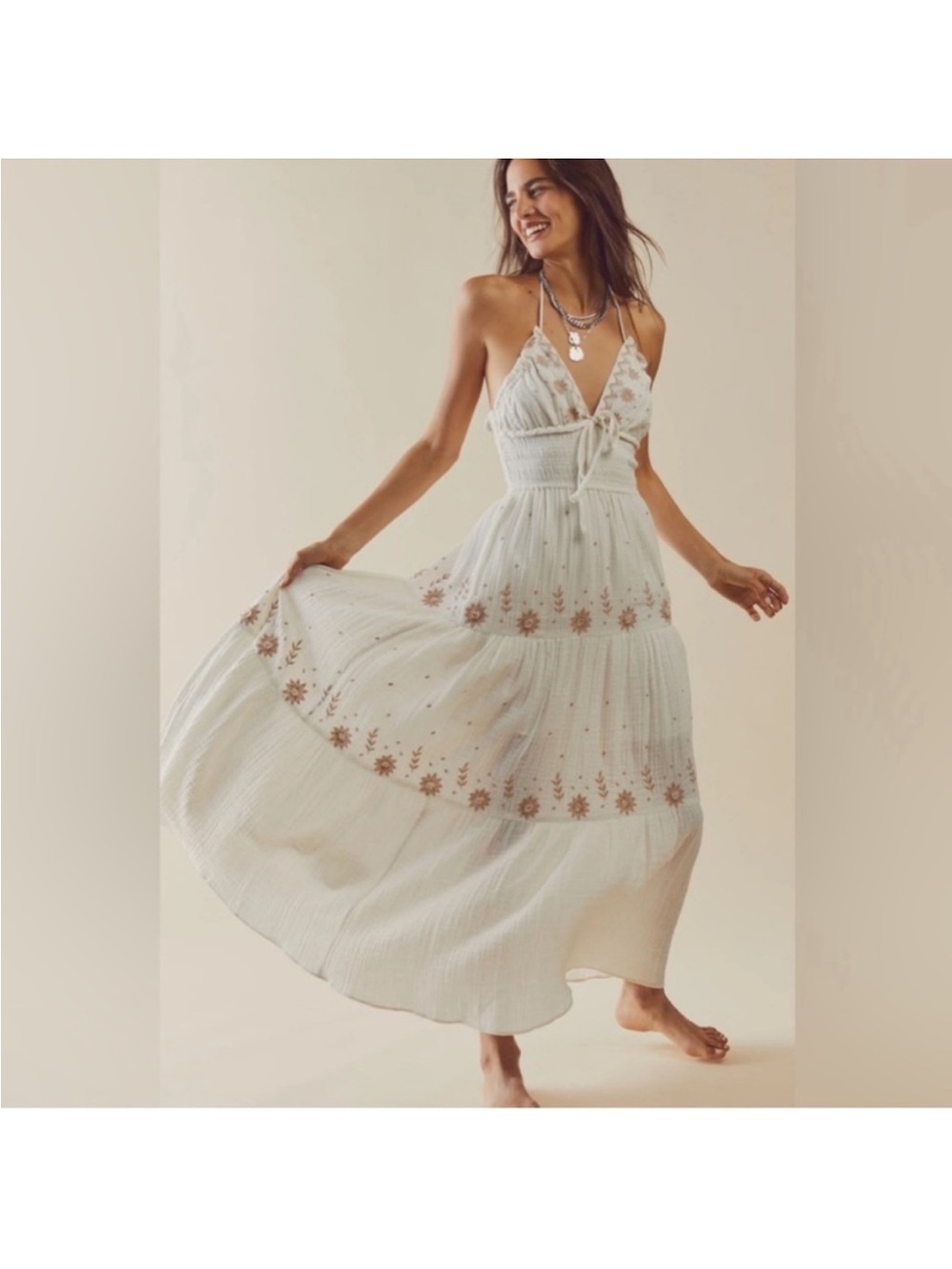 Free people real love embroidered dress